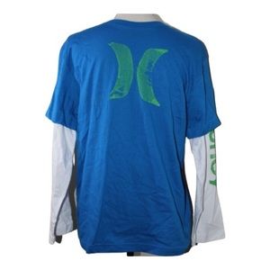 Boys Longsleeve Blue and White Hurley